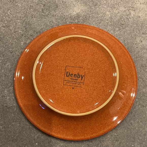 Denby Fire (retired) Stoneware Yellow Side bread plate (6 available $20 EACH) - Picture 2 of 3